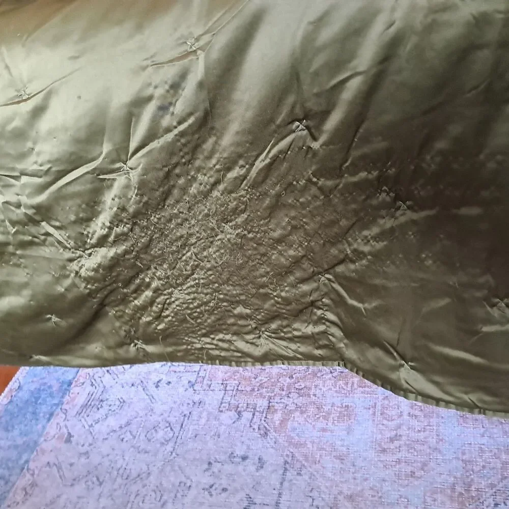 Opalhouse Green Moss Colored Crushed Velvet Full/Queen Bedding Comforter 70s MCM